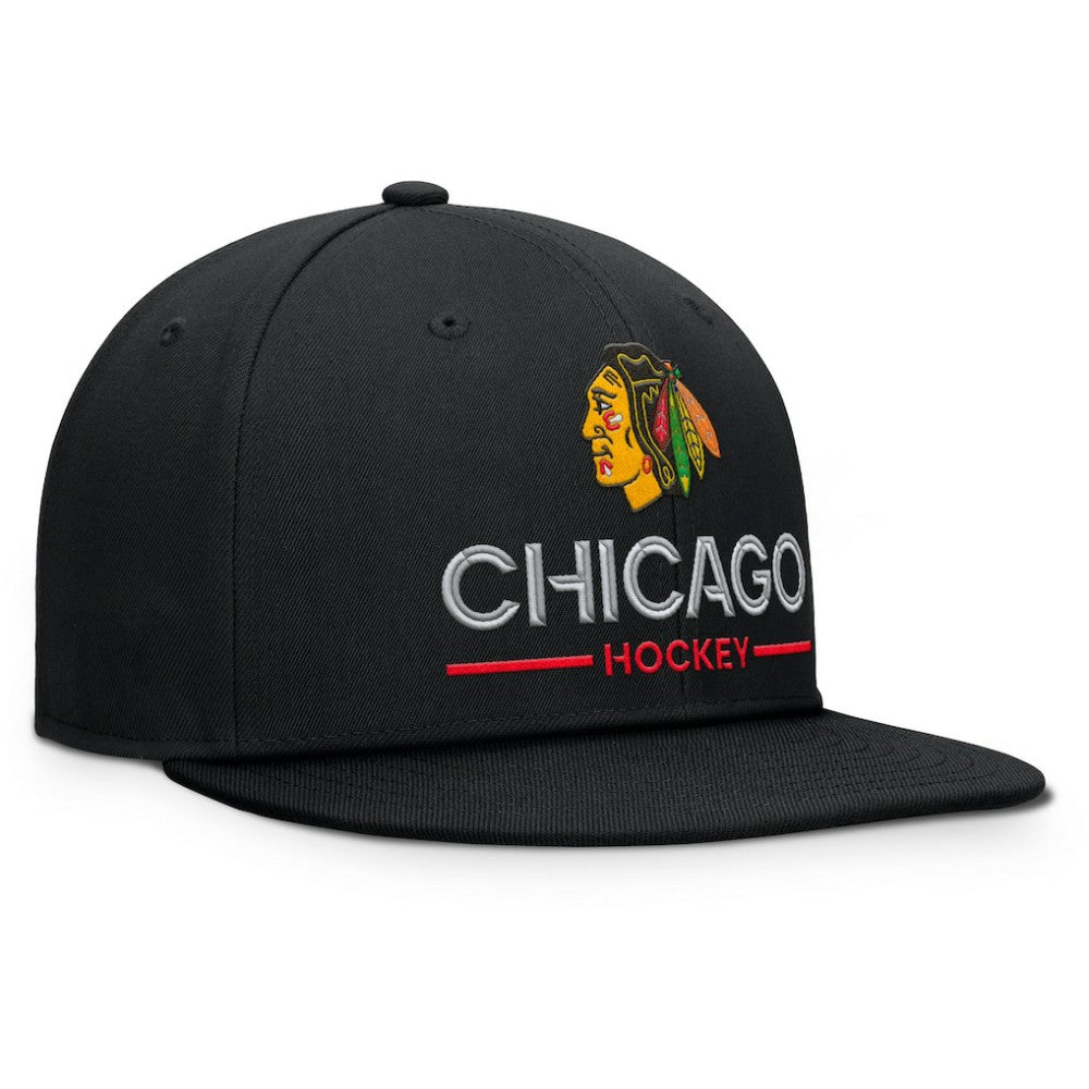 NHL Chicago Blackhawks Fanatics Authentic Pro Rink Lockup Snapback Hat
