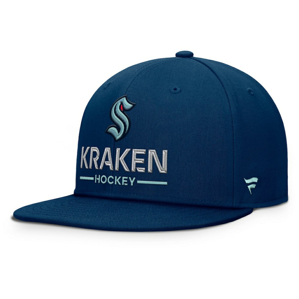NHL Seattle Kraken Fanatics Authentic Pro Rink Lockup Snapback Hat