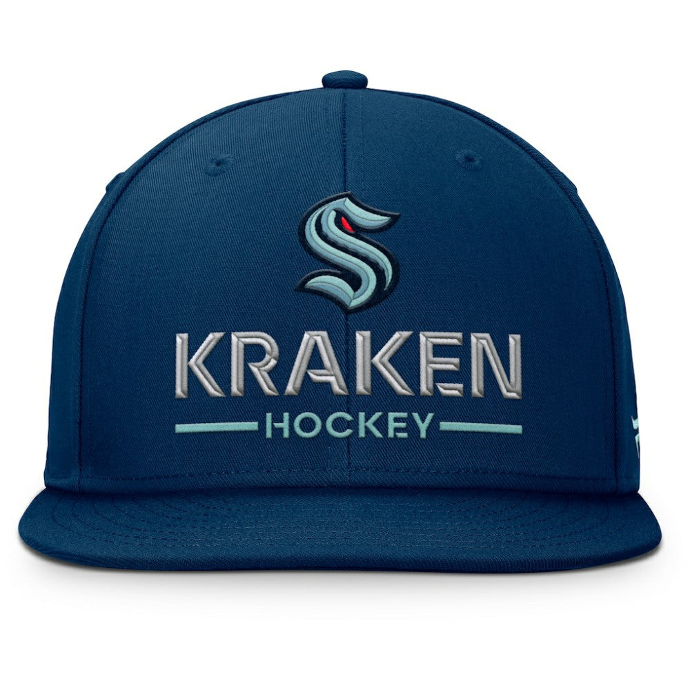 NHL Seattle Kraken Fanatics Authentic Pro Rink Lockup Snapback Hat