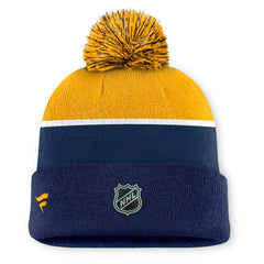 NHL Nashville Predators Fanatics Authentic Pro Rink Cuffed Knit Hat with Pom