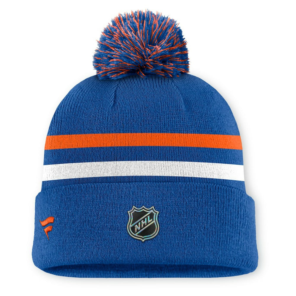 NHL New York Islanders Fanatics Authentic Pro Rink Cuffed Knit Hat with Pom