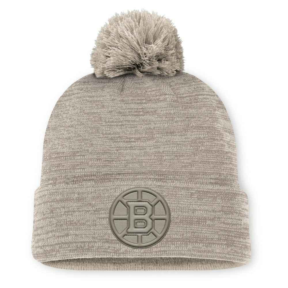 NHL Boston Bruins Fanatics Authentic Pro Road Cuffed Knit Hat with Pom