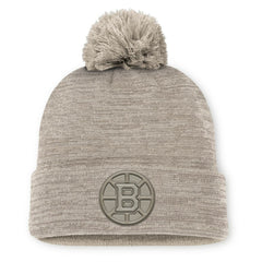 NHL Boston Bruins Fanatics Authentic Pro Road Cuffed Knit Hat with Pom