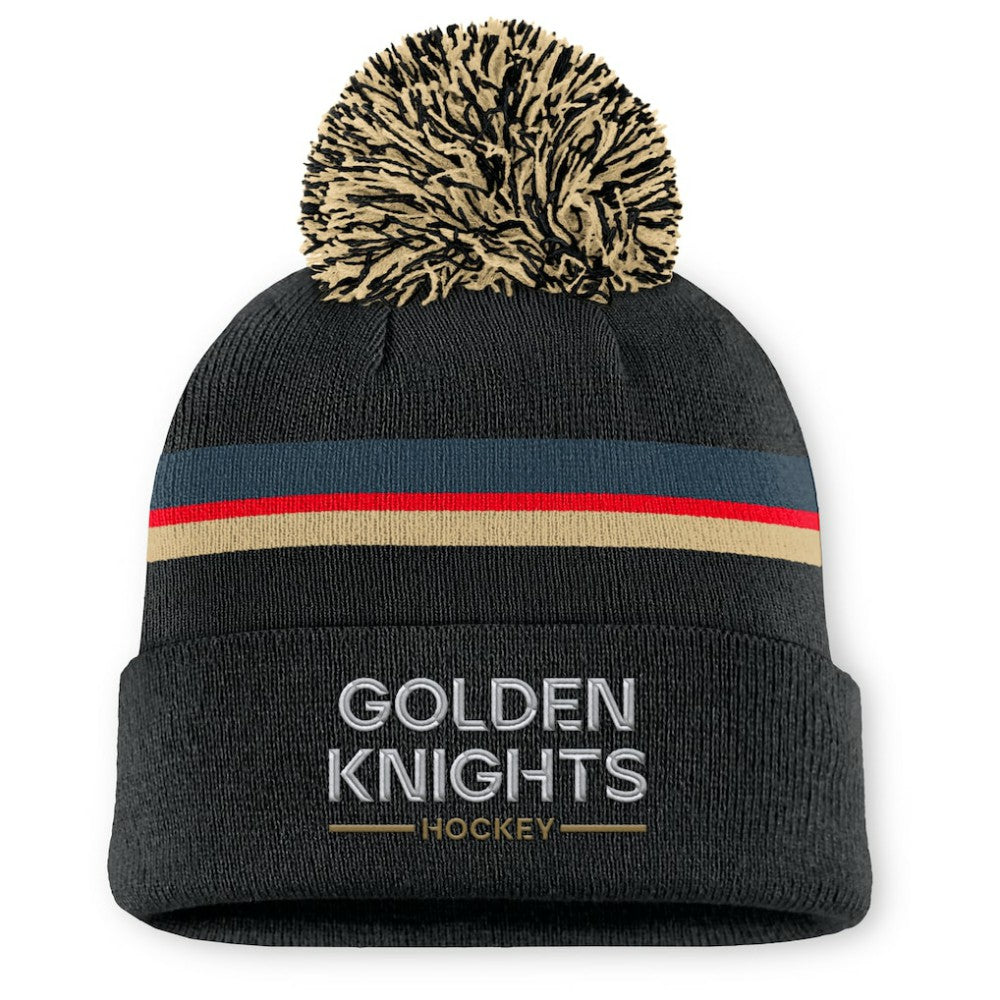 NHL Vegas Golden Knights Fanatics Women's Authentic Pro Rink Cuffed Knit Hat with Pom