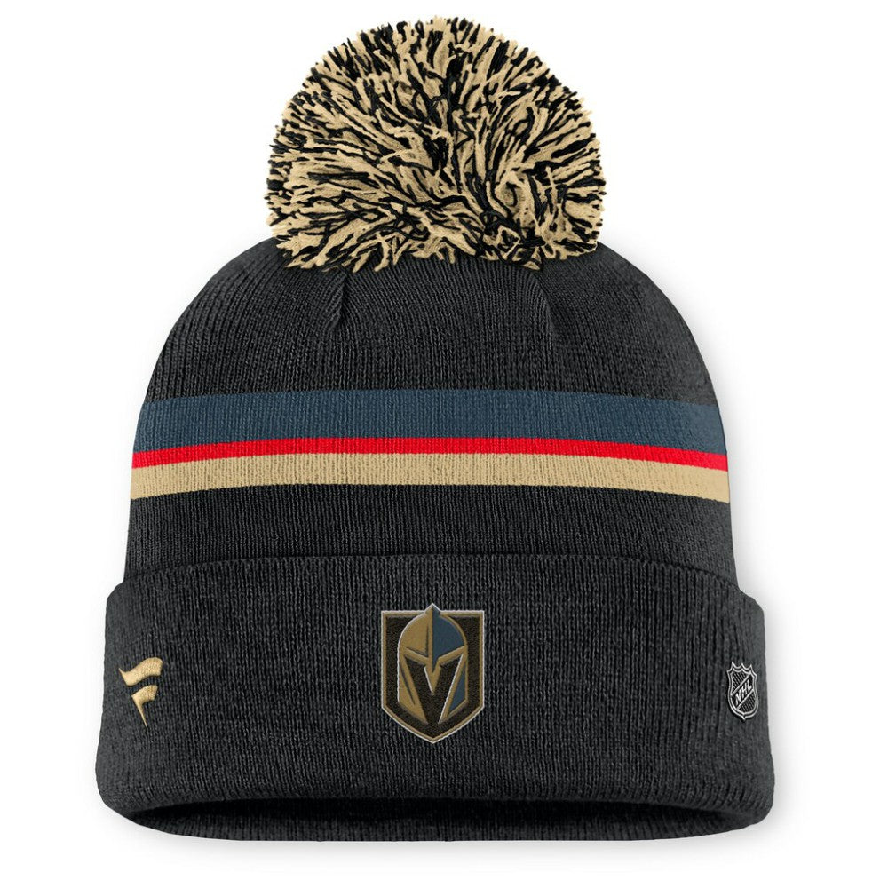 NHL Vegas Golden Knights Fanatics Women's Authentic Pro Rink Cuffed Knit Hat with Pom