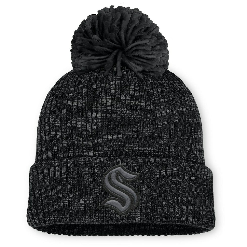 NHL Seattle Kraken Fanatics Women's Authentic Pro Road Cuffed Knit Hat with Pom