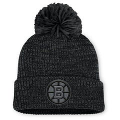 NHL Boston Bruins Fanatics Women's Authentic Pro Road Cuffed Knit Hat with Pom