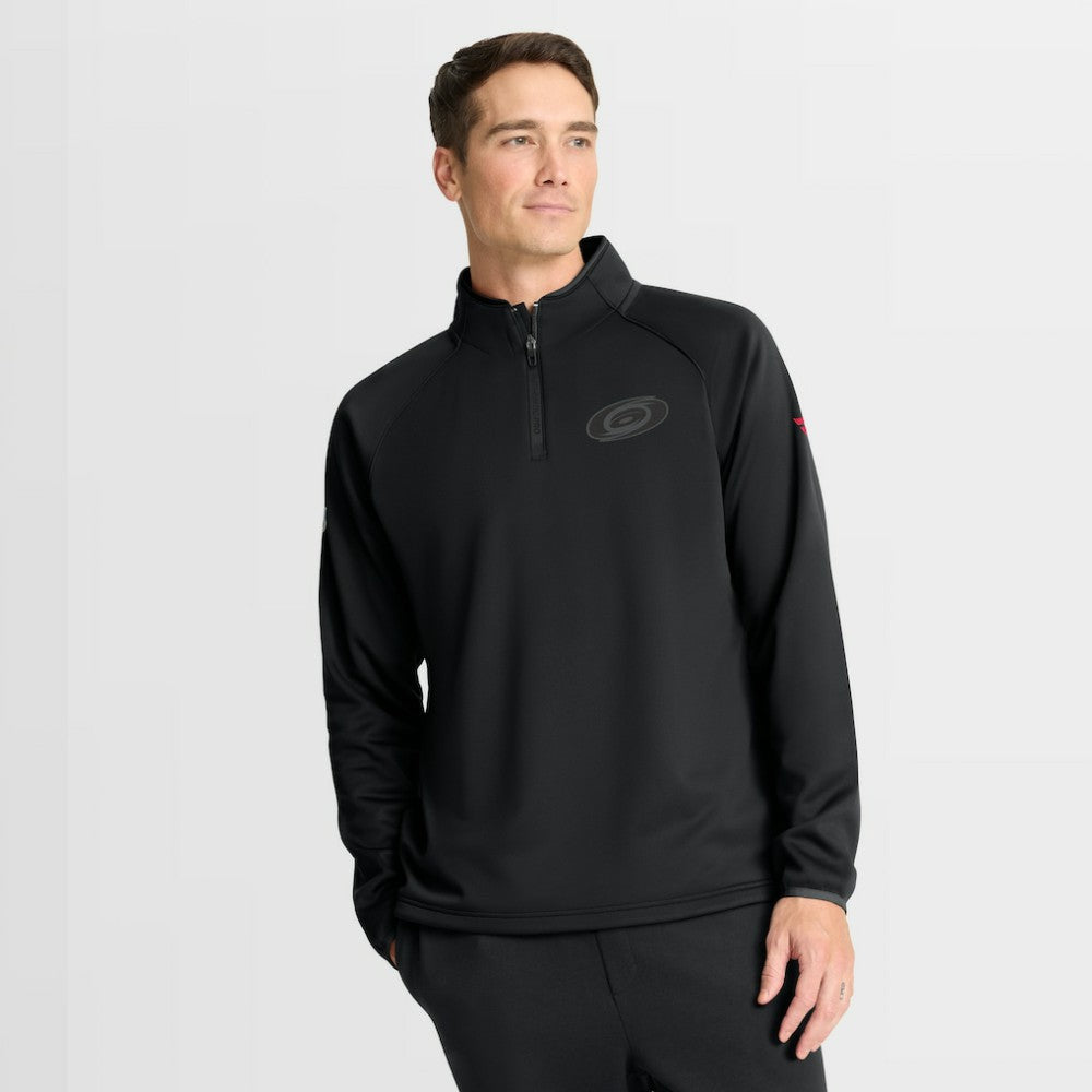 NHL Carolina Hurricanes Fanatics Authentic Pro Tonal Rink Raglan Quarter-Zip Pullover