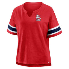 Red St. Louis Cardinals Fanatics Women's Curl Route T-Shirt