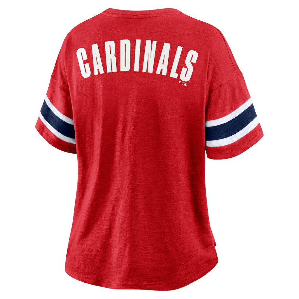 Red St. Louis Cardinals Fanatics Women's Curl Route T-Shirt
