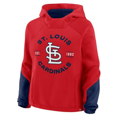 Red St. Louis Cardinals Fanatics Women's Oversized Time to Win Pullover Hoodie