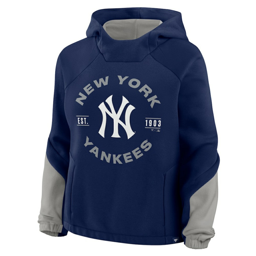 Navy New York Yankees Fanatics Women's Oversized Time to Win Pullover Hoodie