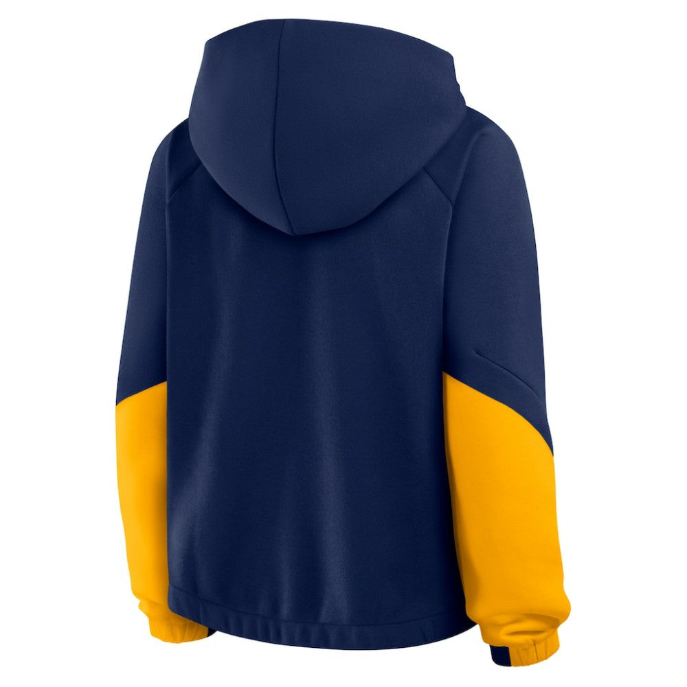 Navy Milwaukee Brewers Fanatics Women's Oversized Time to Win Pullover Hoodie