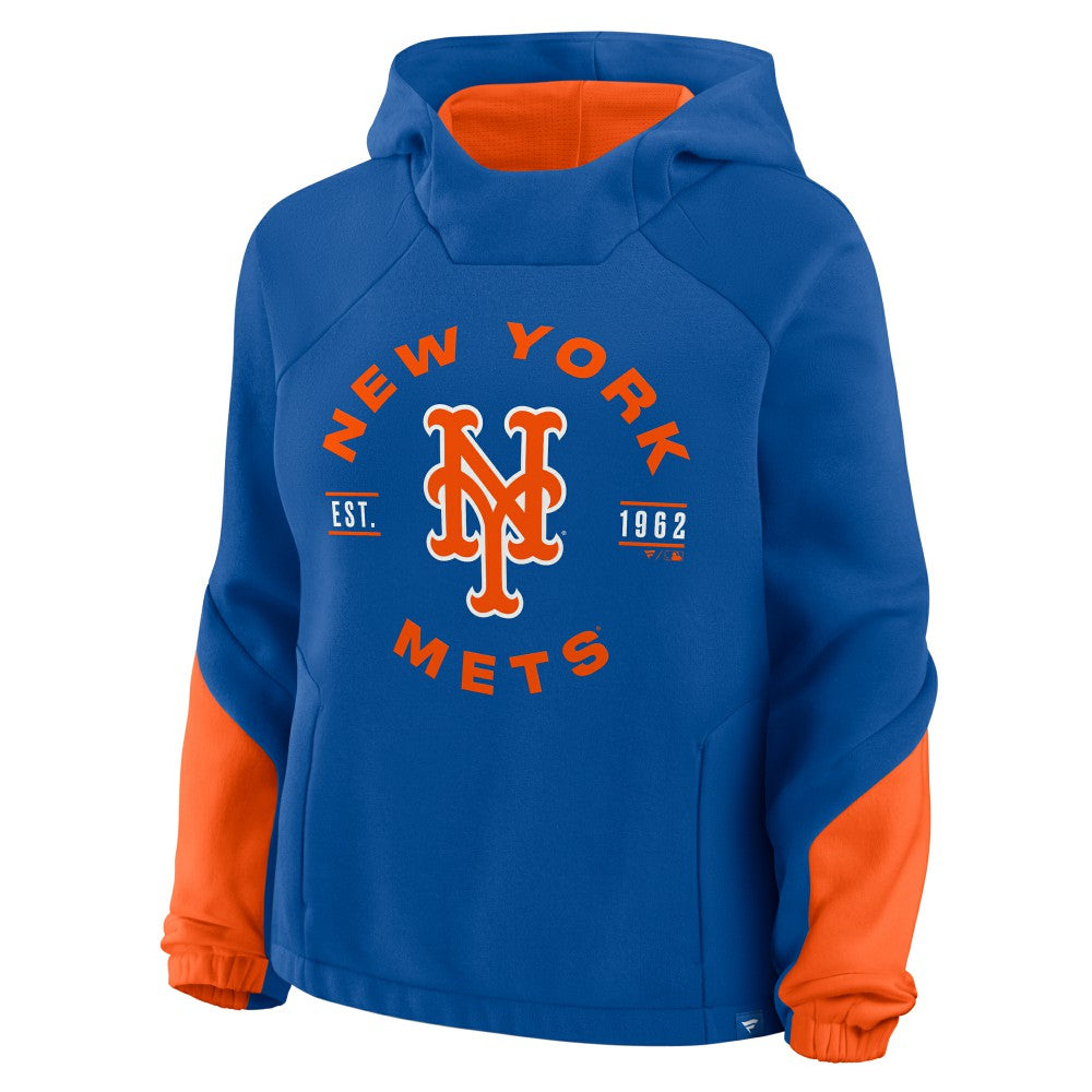Royal New York Mets Fanatics Women's Oversized Time to Win Pullover Hoodie