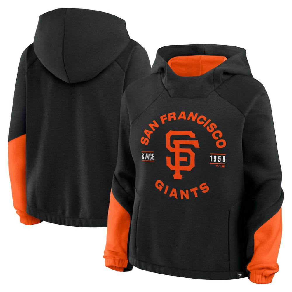 Black San Francisco Giants Fanatics Women's Oversized Time to Win Pullover Hoodie