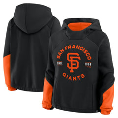 Black San Francisco Giants Fanatics Women's Oversized Time to Win Pullover Hoodie