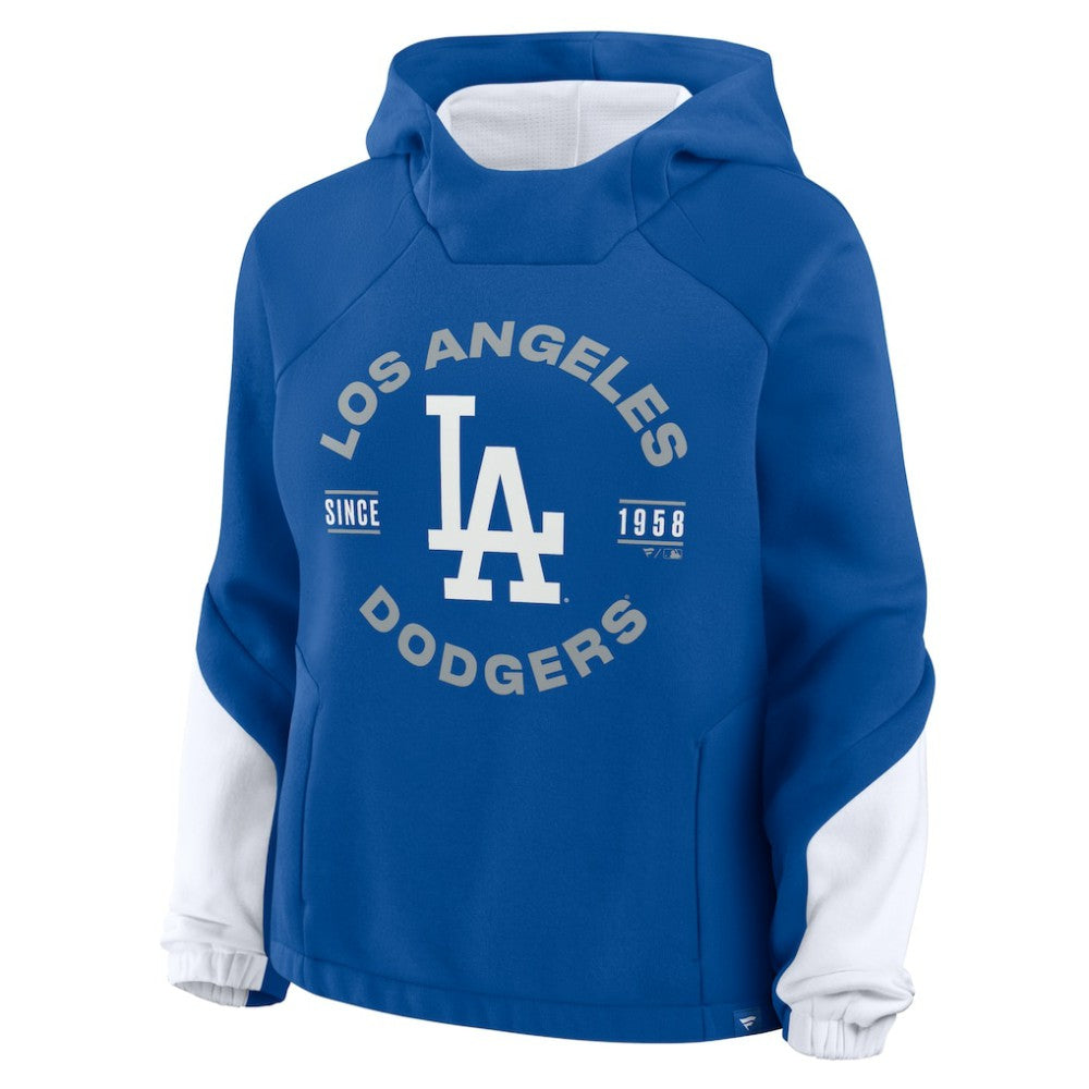 Royal Los Angeles Dodgers Fanatics Women's Oversized Time to Win Pullover Hoodie