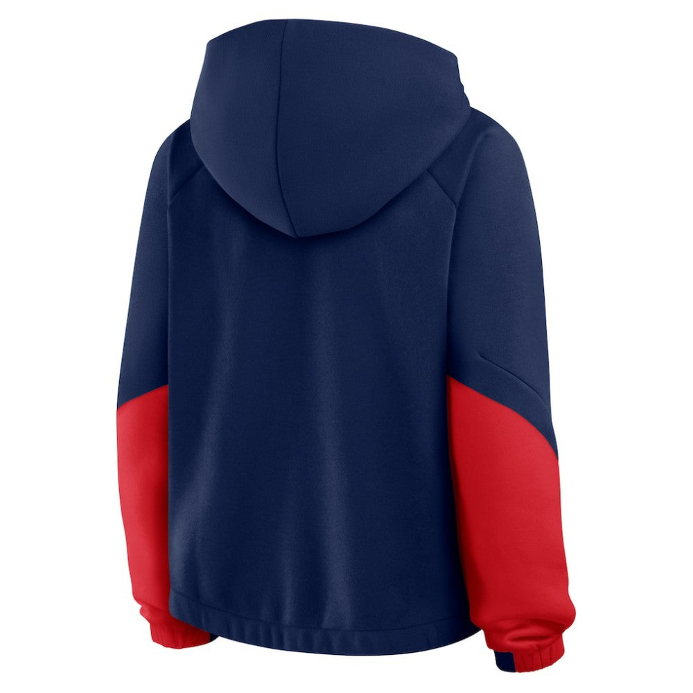 Navy Atlanta Braves Fanatics Women's Oversized Time to Win Pullover Hoodie