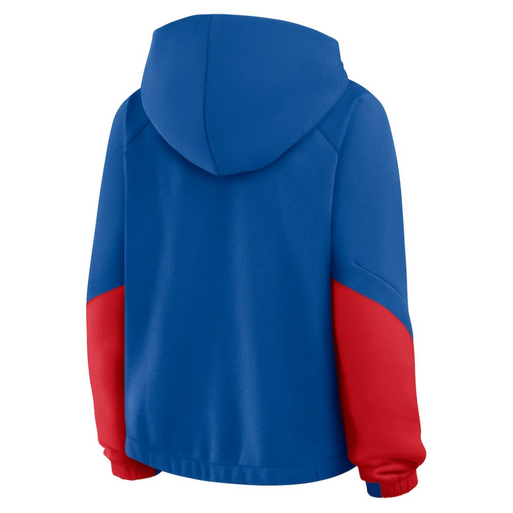 Royal Chicago Cubs Fanatics Women's Oversized Time to Win Pullover Hoodie