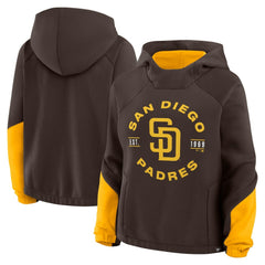 Brown San Diego Padres Fanatics Women's Oversized Time to Win Pullover Hoodie