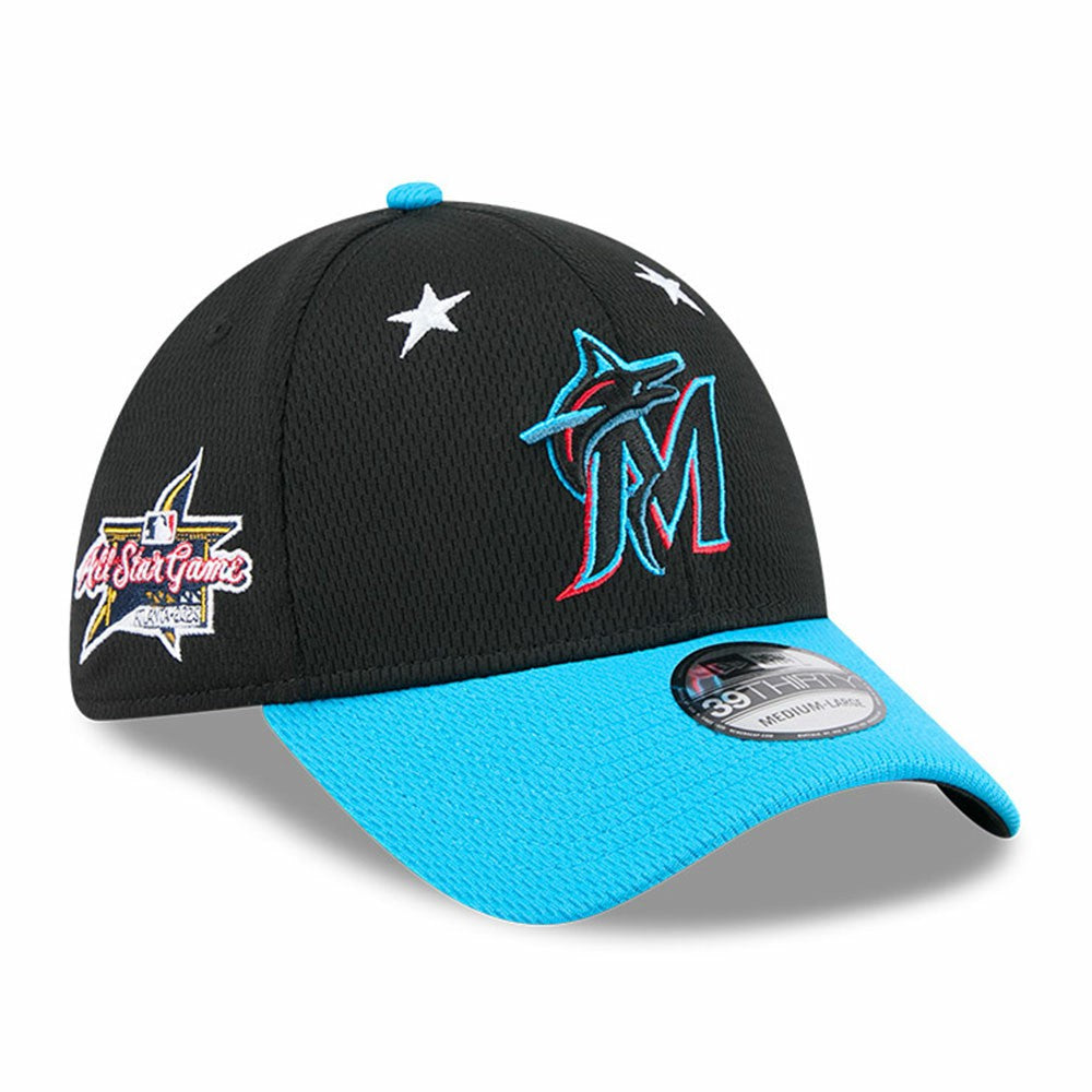 Black/Blue Miami Marlins New Era 2025 MLB All-Star Game 39THIRTY Flex Hat