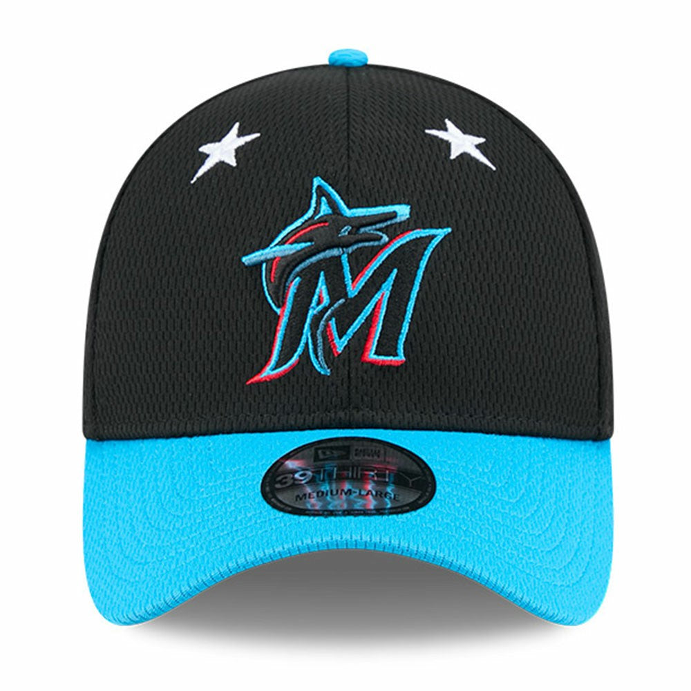 Black/Blue Miami Marlins New Era 2025 MLB All-Star Game 39THIRTY Flex Hat