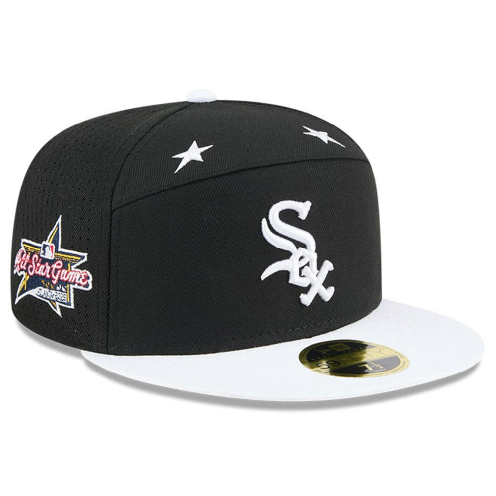 Black/White Chicago White Sox New Era 2025 MLB All-Star Game Side Patch 59FIFTY Fitted Hat