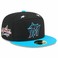 Black/Blue Miami Marlins New Era 2025 MLB All-Star Game Side Patch 59FIFTY Fitted Hat