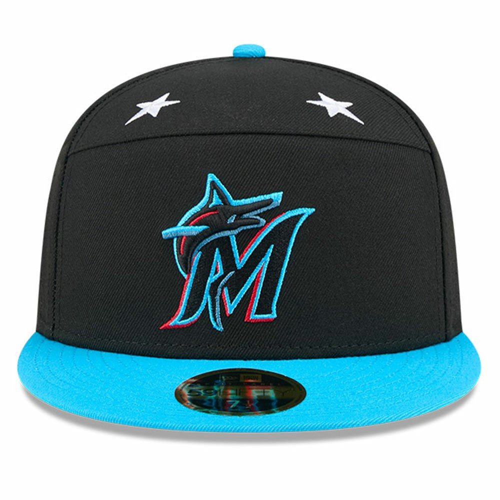 Black/Blue Miami Marlins New Era 2025 MLB All-Star Game Side Patch 59FIFTY Fitted Hat