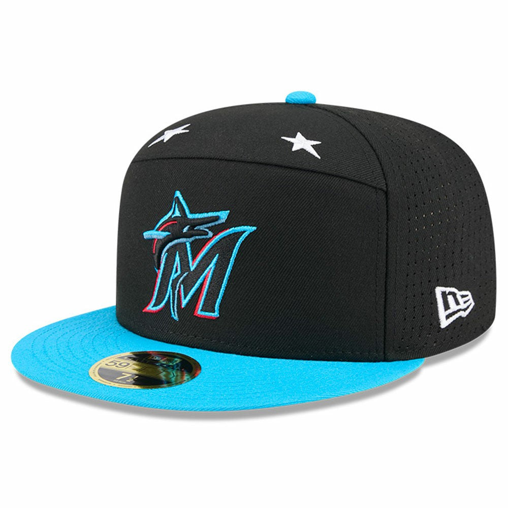 Black/Blue Miami Marlins New Era 2025 MLB All-Star Game Side Patch 59FIFTY Fitted Hat