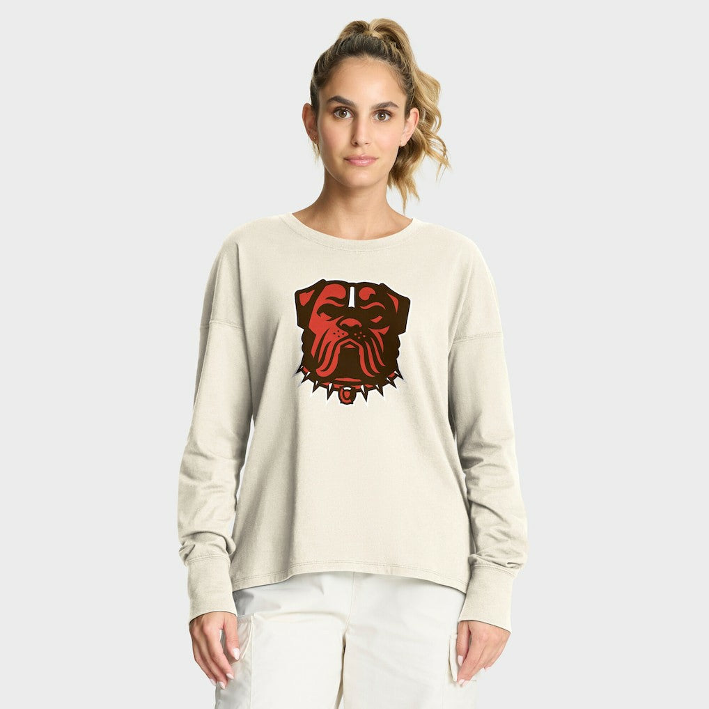 Women's Dove Legacy Long Sleeve T-Shirt - Cleveland Browns T-shirts