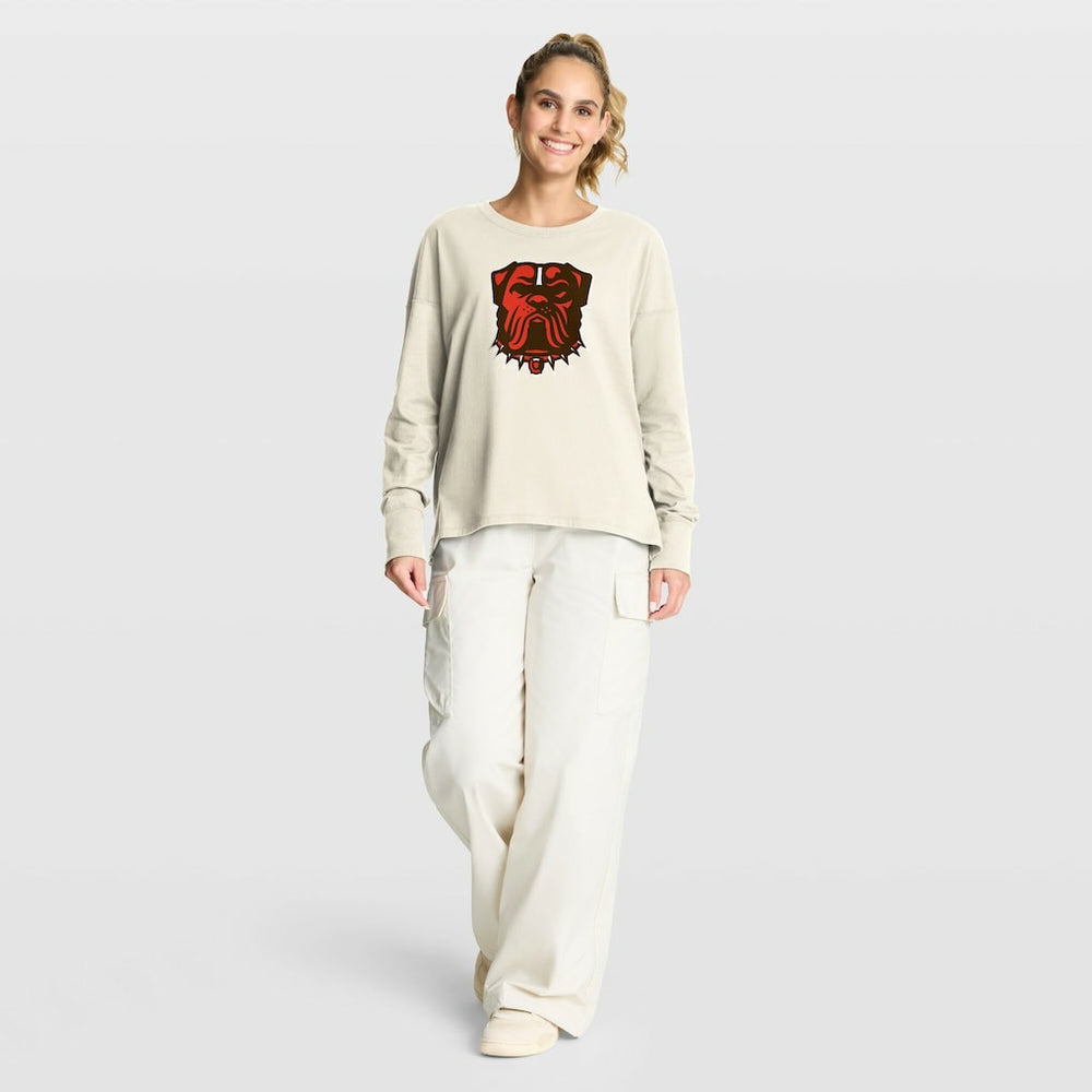 Women's Dove Legacy Long Sleeve T-Shirt - Cleveland Browns T-shirts