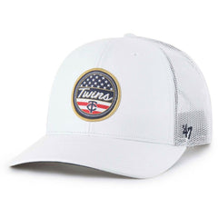 White Minnesota Twins '47 Homage Adjustable Trucker Hat