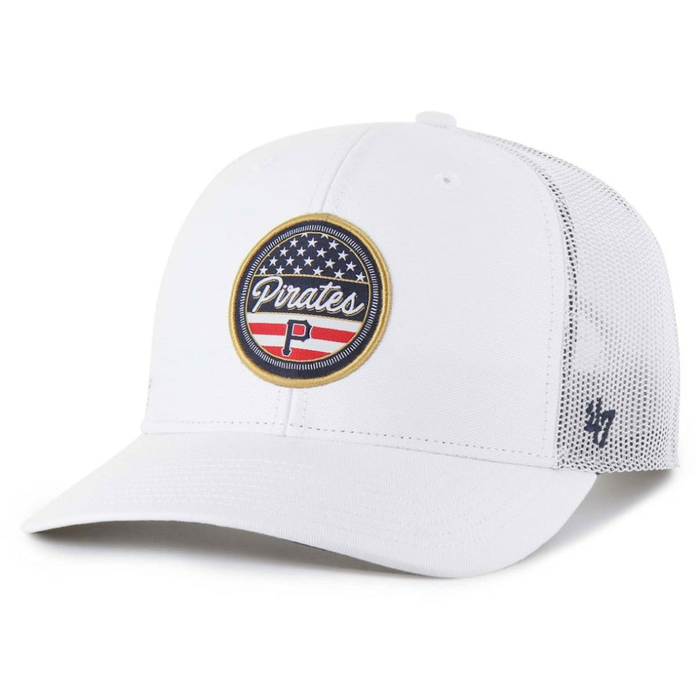 White Pittsburgh Pirates '47 Homage Adjustable Trucker Hat