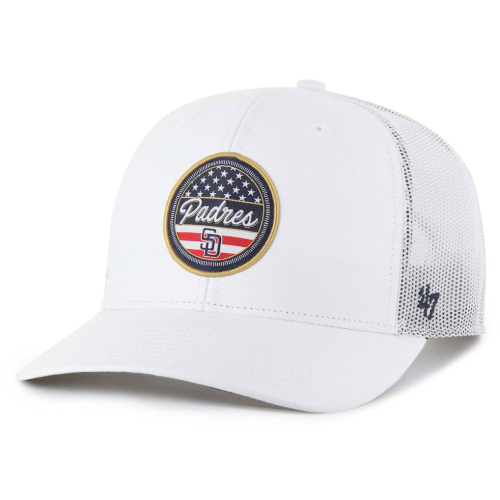 White San Diego Padres '47 Homage Adjustable Trucker Hat
