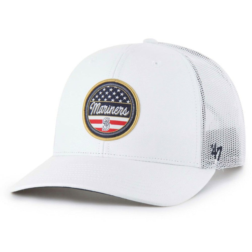 White Seattle Mariners '47 Homage Adjustable Trucker Hat