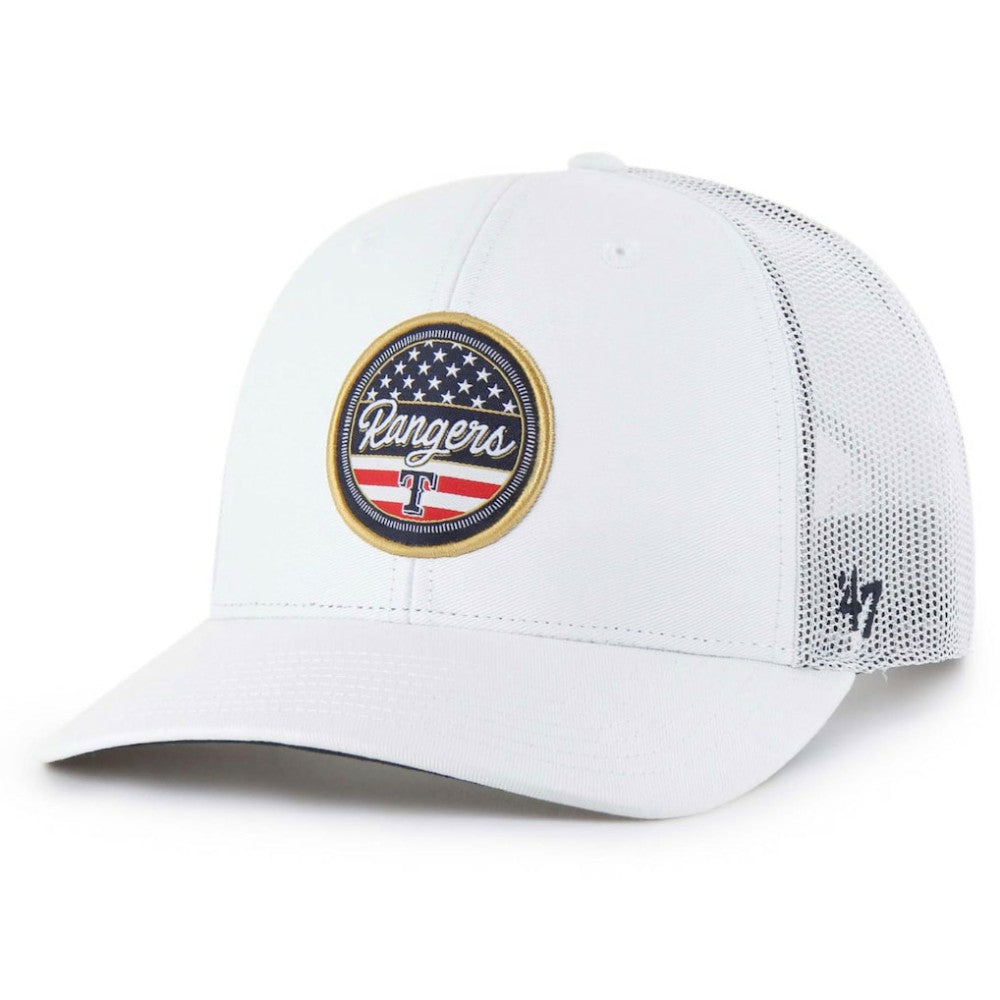 White Texas Rangers '47 Homage Adjustable Trucker Hat