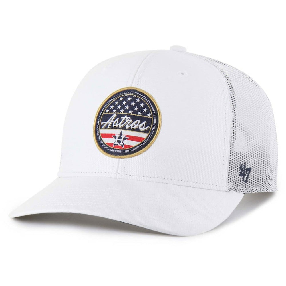White Houston Astros '47 Homage Adjustable Trucker Hat