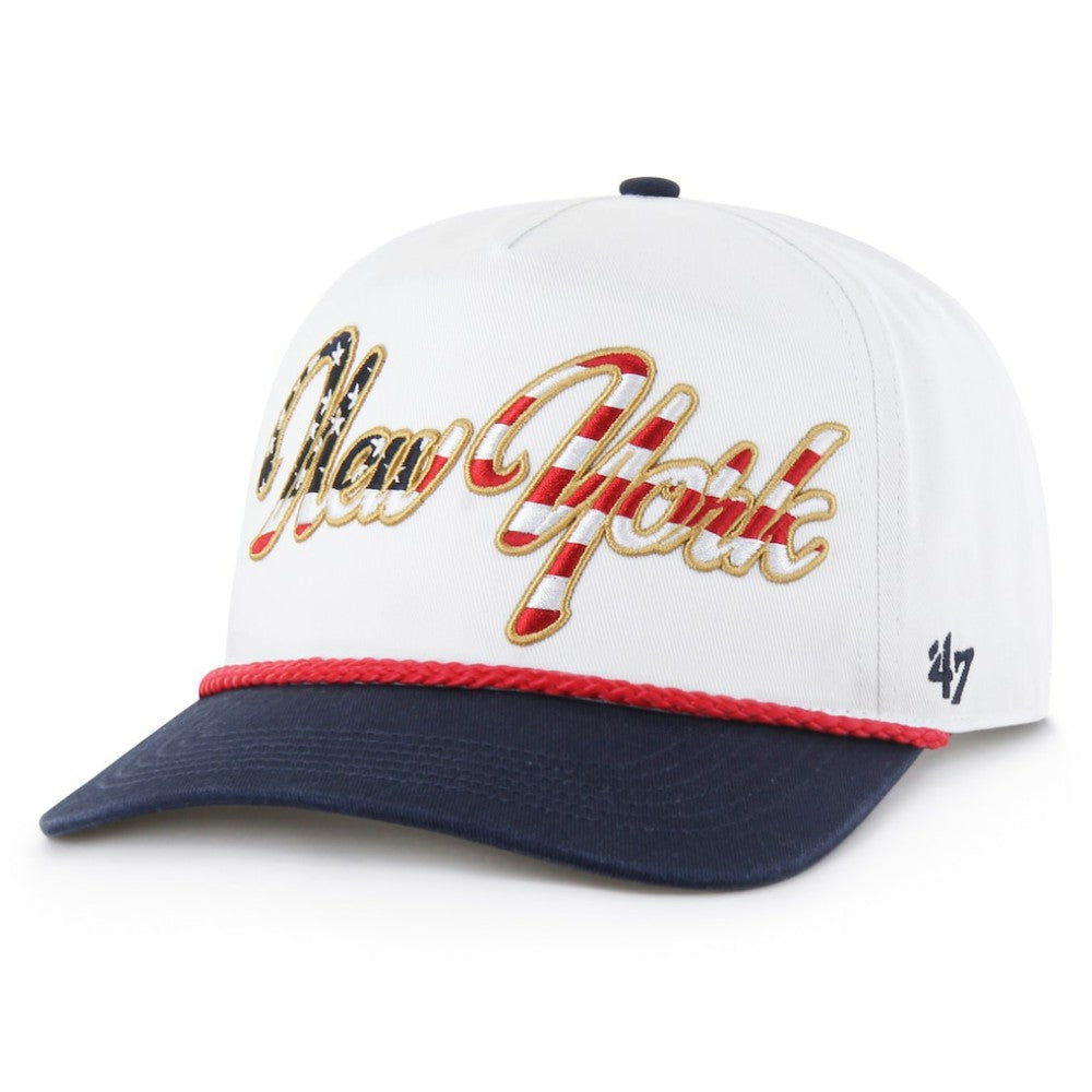 White New York Yankees '47 Patriotic Overhand Hitch Adjustable Hat