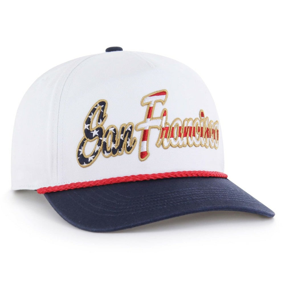 White San Francisco Giants '47 Patriotic Overhand Hitch Adjustable Hat