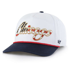 White Chicago Cubs '47 Patriotic Overhand Hitch Adjustable Hat