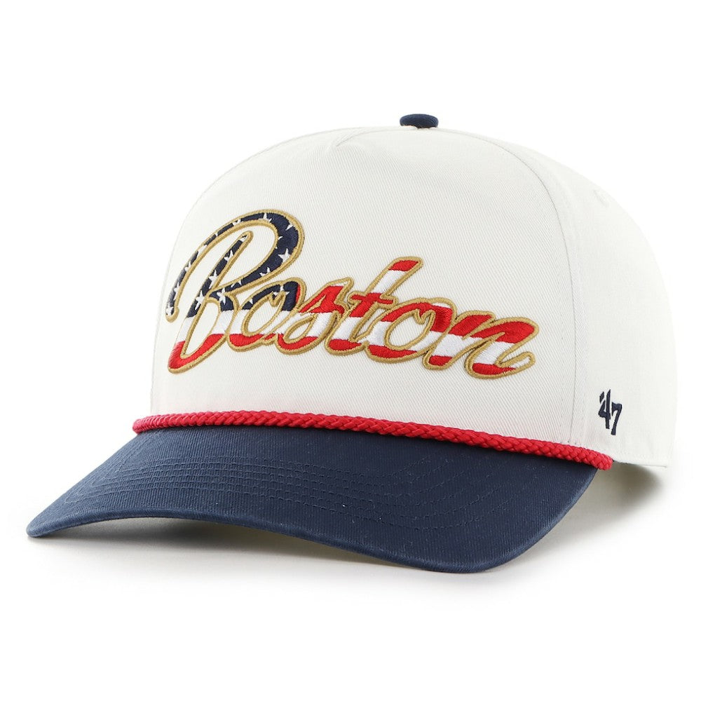 White Boston Red Sox '47 Patriotic Overhand Hitch Adjustable Hat