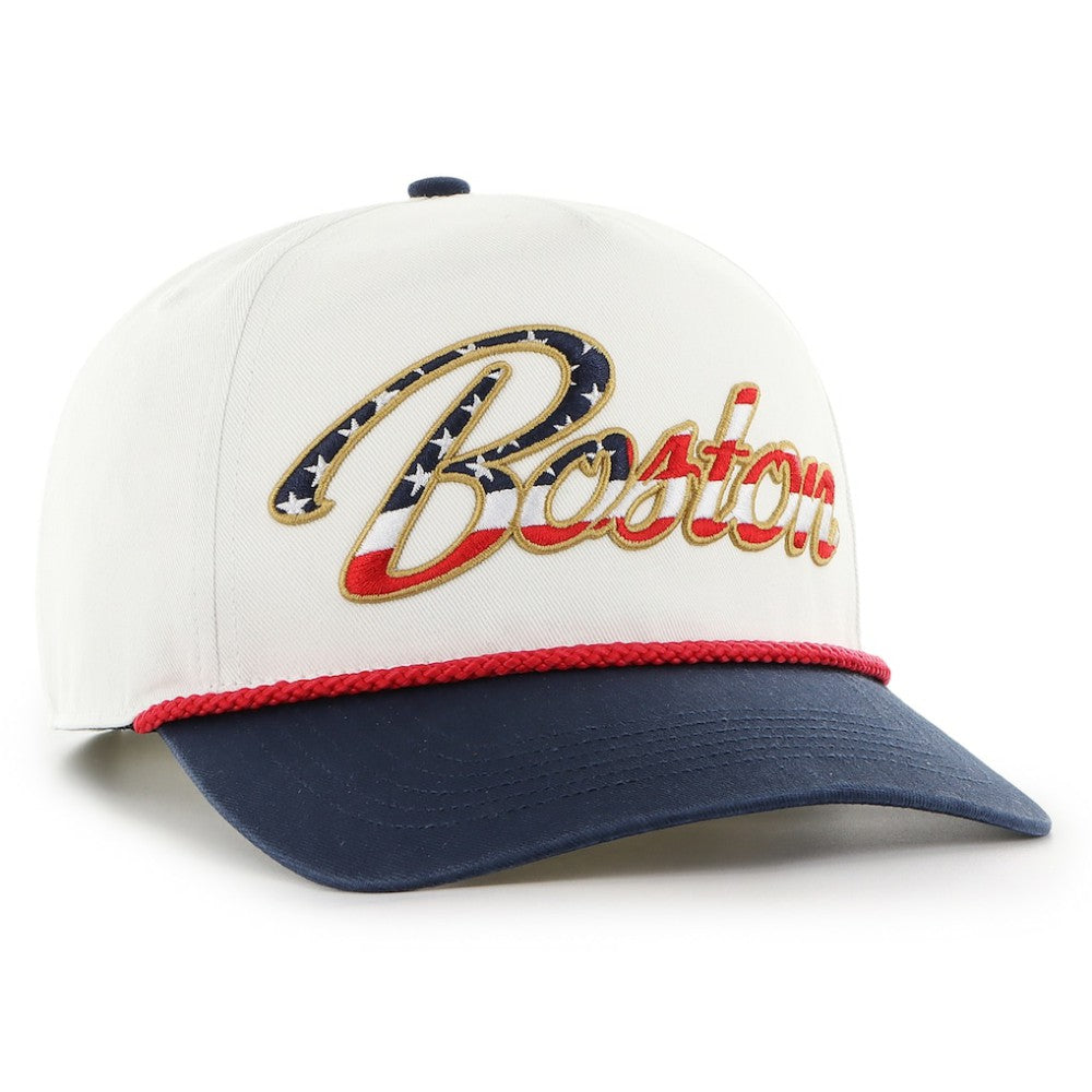 White Boston Red Sox '47 Patriotic Overhand Hitch Adjustable Hat