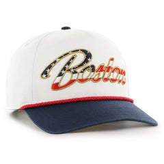 White Boston Red Sox '47 Patriotic Overhand Hitch Adjustable Hat
