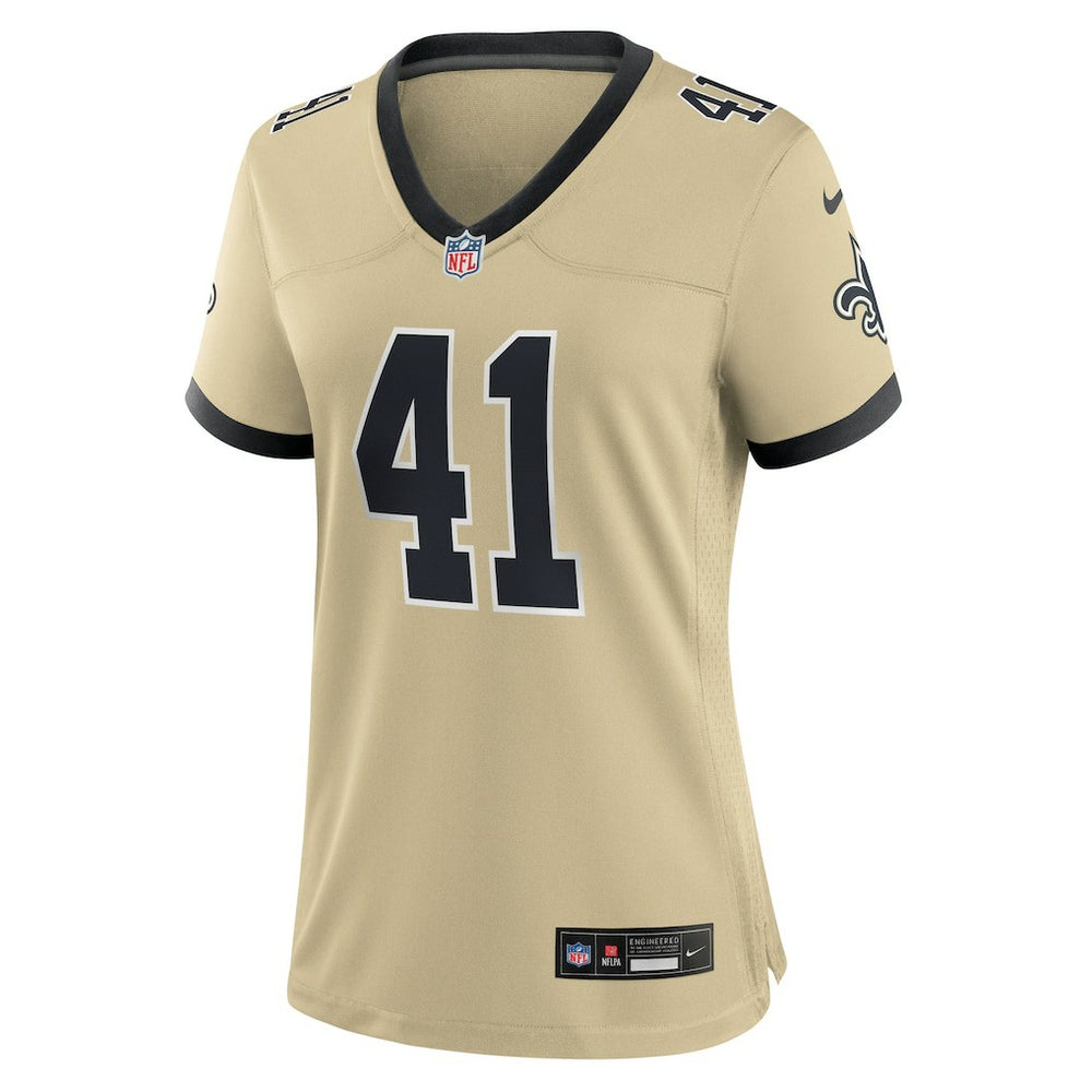 Alvin Kamara  Women's Gameday Golds Alternate Game Player Jersey - New Orleans Saints Jerseys
