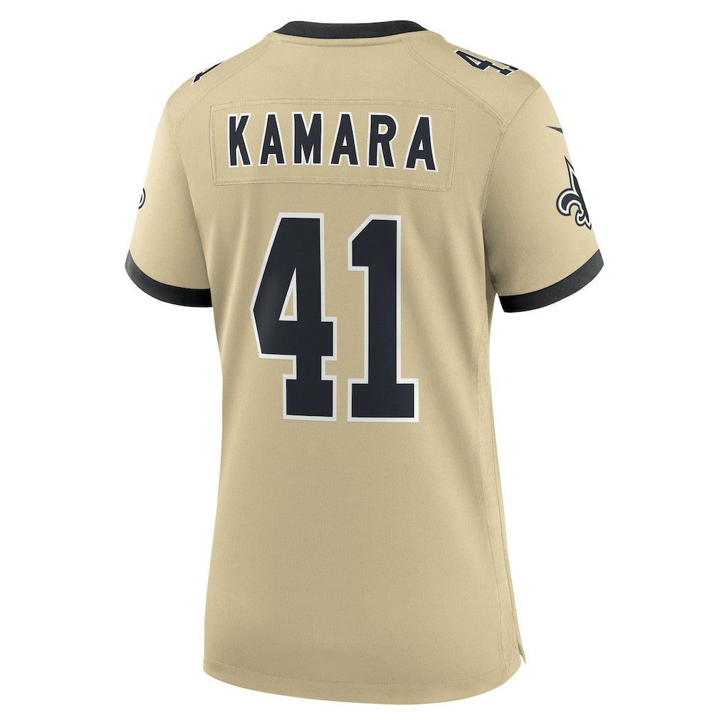 Alvin Kamara  Women's Gameday Golds Alternate Game Player Jersey - New Orleans Saints Jerseys