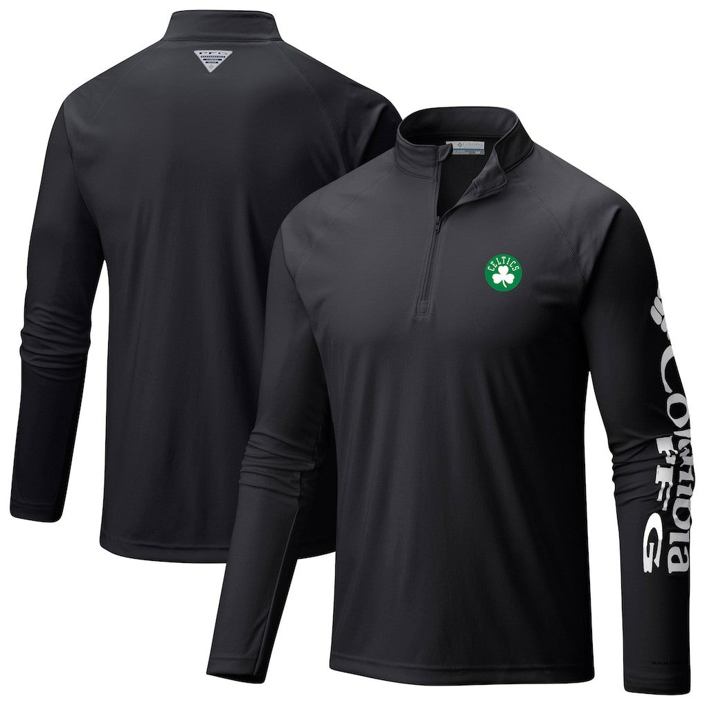 Columbia Boston Celtics Terminal Tackle Raglan Omni-Shade Quarter-Zip Jacket