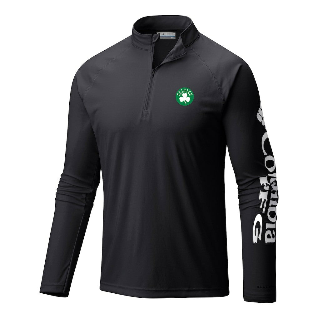 Columbia Boston Celtics Terminal Tackle Raglan Omni-Shade Quarter-Zip Jacket