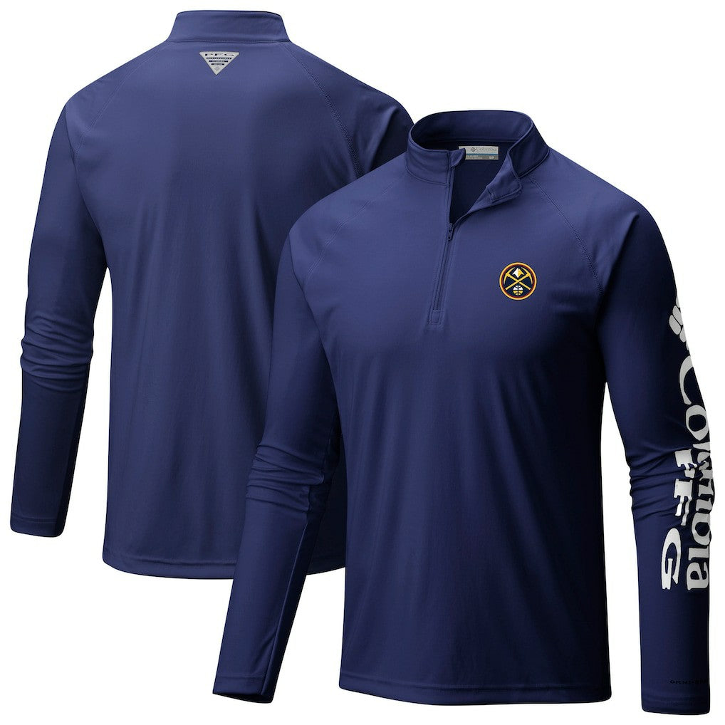 Columbia Denver Nuggets Terminal Tackle Raglan Omni-Shade Quarter-Zip Jacket sale