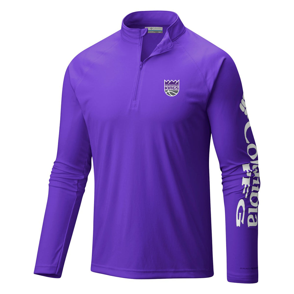 Columbia Sacramento Kings Terminal Tackle Raglan Omni-Shade Quarter-Zip Jacket